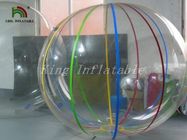 passeggiata trasparente del PVC di 1.0mm sulla palla gonfiabile dell'acqua con le corde blu