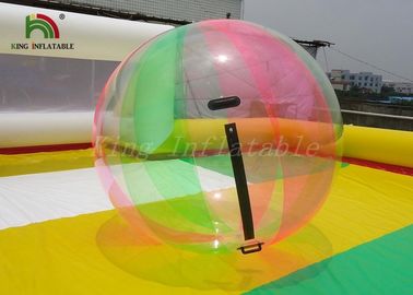 L'arcobaleno ha colorato palla di camminata dell'acqua gonfiabile del PVC/TPU di 1.0mm, palla di Zorb dell'acqua per i bambini