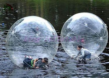 Passeggiata gonfiabile di divertimento trasparente della famiglia sulla palla del PVC/PTU della palla 1.0mm dell'acqua