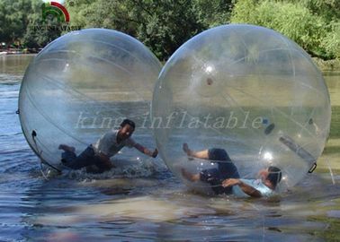 Chiara palla gonfiabile trasparente dell'acqua del diametro del PVC 2m/palla dell'acqua con la chiusura lampo di YKK
