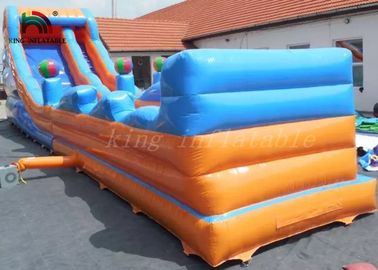 Tela cerata blu/arancio del PVC gonfiabile asciuga amichevole eco- dello scorrevole per all'aperto
