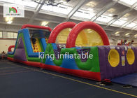 Piccoli giochi su misura di sport di ostacolo del PVC Inflatabel con lo scorrevole per tutte le età