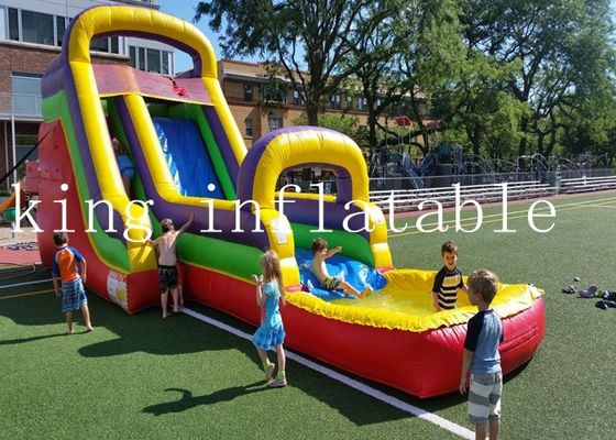 Acquascivolo di cucitura quadruplo del PVC di tema dell'arcobaleno per i bambini