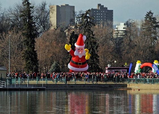 A prova di fuoco   festa di nylon Santa Claus gonfiabile di natale 210D