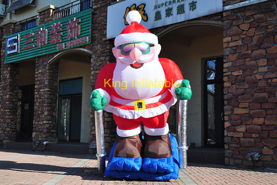 3m Santa Claus Skiing Dancing Skateboarding gonfiabile