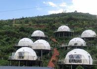 Tenda di campeggio trasparente all'aperto della bolla della tenda della cupola geodetica da 4 m. con una vista dei tubi d'acciaio delle stelle