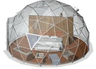 Tenda di campeggio trasparente all'aperto della bolla della tenda della cupola geodetica da 4 m. con una vista dei tubi d'acciaio delle stelle