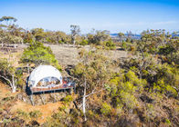 Tenda geodetica della struttura della stella di 5m della tenda portatile della cupola geodetica con la chiara copertura di PVC
