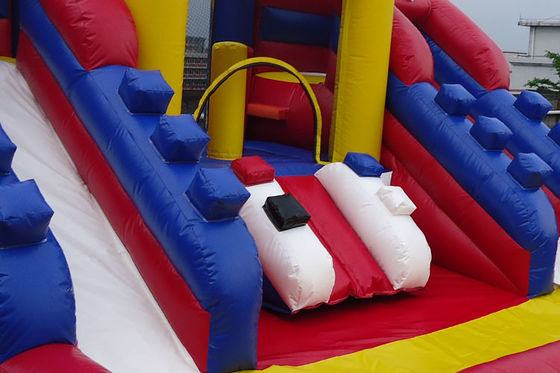 Il doppio parteggia acquascivolo gonfiabile combinato per divertimento del parco dei bambini della pittura dell'eroe