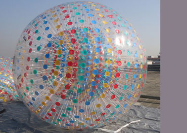 Il blu punteggia la palla gonfiabile di Zorb del criceto