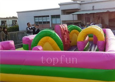 Tela cerata del PVC di Platone, gioco gonfiabile di ostacolo del parco di divertimenti per i bambini