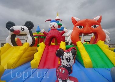 Parco di divertimenti gonfiabile di Mickey Mouse della tela cerata del PVC per gli usi commerciali