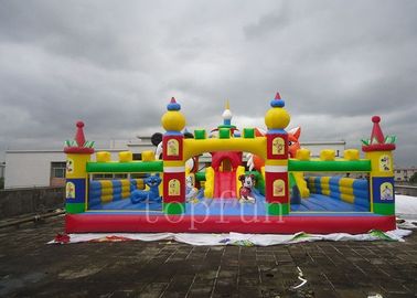 Parco di divertimenti gonfiabile di Mickey Mouse della tela cerata del PVC per gli usi commerciali