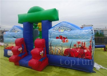 Parco di divertimenti gonfiabile locativo commerciale, terra di divertimento di tema dell'oceano della tela cerata del PVC