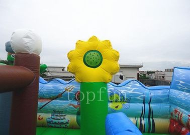 Parco di divertimenti gonfiabile locativo commerciale, terra di divertimento di tema dell'oceano della tela cerata del PVC