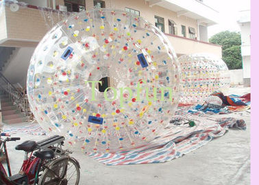 Colori la palla gonfiabile del PVC Zorbing della palla di Zorb del punto con gli anelli a D di Coloful