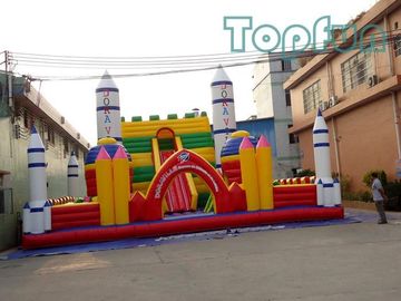 Castello di salto del centro del lancio di Rocket 10m x 10m su misura per il parco di divertimenti