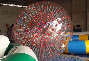 Palla rossa di Zorb del corpo del punto del PVC di Platone con le maniglie della cassaforte per il partito personale