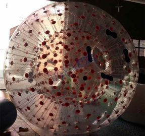 Palla rossa di Zorb del corpo del punto del PVC di Platone con le maniglie della cassaforte per il partito personale