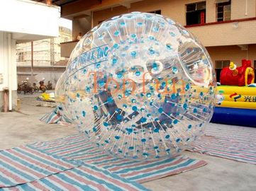 Il blu punteggia la palla gonfiabile di Zorb del criceto