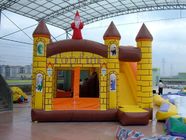 Castello di salto gonfiabile giallo divertente dei bambini con la tela cerata del PVC di 0.55mm