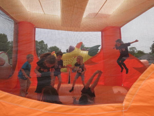 Il PVC ha ricoperto il fumetto Tiger Inflatable Bouncer Castle Blow sul castello di salto