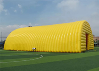 Il PVC commerciale della tenda di evento della cupola gonfiabile a terra gialla ha ricoperto il materiale della tela cerata