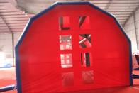 Grande tenda gonfiabile rossa di evento della cupola con la finestra per l'annuncio pubblicitario