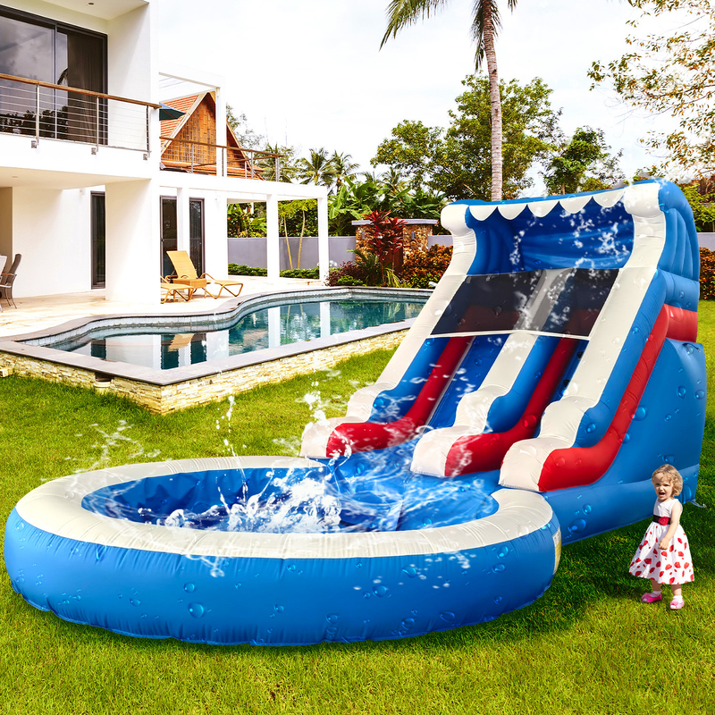 Vendite dirette di fabbrica scivolo d'acqua gonfiabile con piscina scivoli d'acqua gonfiabili per adulti e bambini