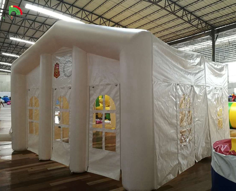 Bianco grande all'aperto Blow Up Festa di nozze luce a LED Campeggio Inflatabile Eventi all'aperto Tenda