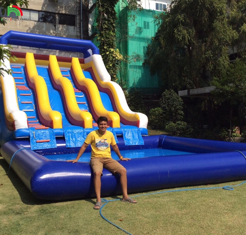 Slide gonfiabile asciutto all'aperto Slide gonfiabili per piscina Slide gonfiabili per parco acquatico