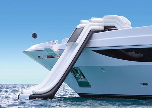 Scorrevole gonfiabile su misura dell'yacht dell'acquascivolo ermetico della tela cerata del PVC per l'yacht