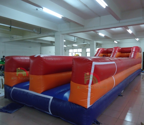 Gioco gonfiabile bungee run per esterni per due persone, sfida di corsa a due corsie, giochi gonfiabili interattivi